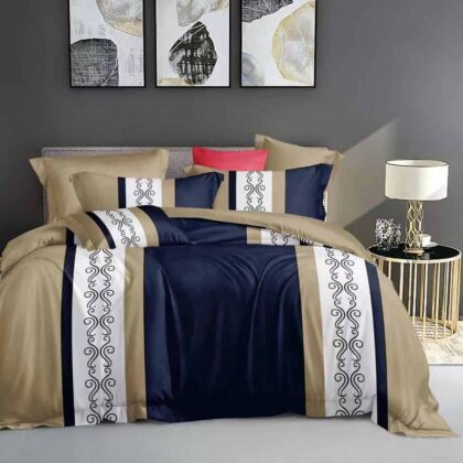 Blue Charcoal Bedsheet and Duvet Set